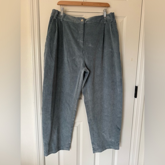 PS Paul Smith Blue Corduroy Pleated Trousers - Made in Portugal - Size 48
